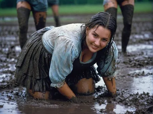 mud football,mudbath,messy,young woman,miniskirt,young girl,Photography,Documentary Photography,Documentary Photography 15