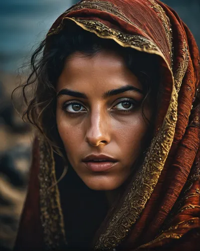 super natural Real high quality national geographic photo, A woman (mixture of laetita casta and salvador dali) in a post-apocalyptic world with striking (with otherworldly detail and luminosity), cap