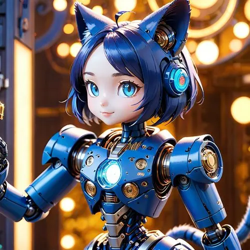 chat bot,minibot,kotobukiya,symetra,3d figure,game figure,doll cat,ai,model kit,japanese doll,cyan,chatbot,mech,robotic,robot,mecha,artist doll,bot,revoltech,3d model,Anime,Anime,Cartoon