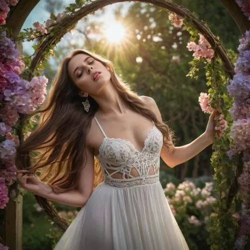 girl in flowers,beautiful girl with flowers,blooming wreath,floral wreath,celtic woman,wreath of flowers,harp with flowers,girl in the garden,girl in a wreath,flower wreath,scent of roses,floral silhouette wreath,romantic portrait,scent of jasmine,sun bride,garden fairy,wedding dresses,golden wreath,mirror in the meadow,enchantment