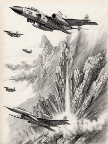 air combat,vulcan,take-off of a cliff,x-wing,ufo intercept,fire-fighting aircraft,sci fiction illustration,missiles,game illustration,delta-wing,fighter destruction,destroyer escort,northrop grumman e-8 joint stars,buccaneer,kamikaze,game drawing,naval battle,b-52,space ships,a-10,Illustration,Black and White,Black and White 30