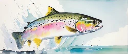 Create a suspenseful scene where a rainbow trout becomes the unexpected hero in a dangerous situation.,rainbow trout,fjord trout,coastal cutthroat trout,cutthroat trout,atlantic spanish mackerel,oncor