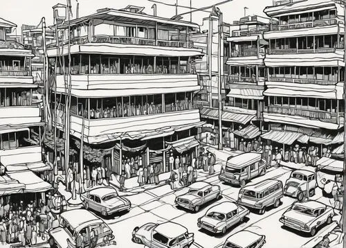 multi storey car park,parkade,parking lot,parking place,unbuilt,sketchup,Illustration,Black and White,Black and White 18