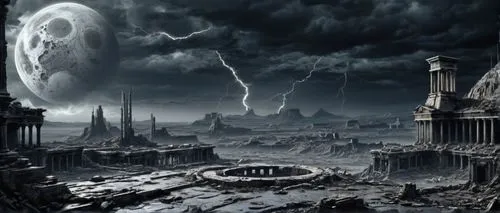 pandorica,osgiliath,primordia,irminsul,barsoom,gatherum,kadath,morgul,undercity,nekron,orthanc,tirith,umbral,imperialis,cirith,destroyed city,apocalyptically,darkfall,moloch,apocalypticism,Conceptual Art,Fantasy,Fantasy 33