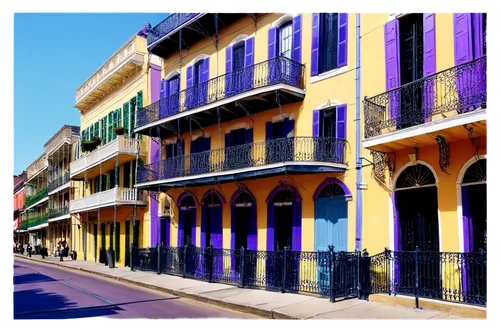 french quarters,rowhouses,row houses,colorful facade,new orleans,townhouses,marigny,marignac,neworleans,dumaine,lalaurie,mainieri,old havana,sanjuan,bienville,rowhouse,lafitte,san juan,facades,nola,Illustration,Paper based,Paper Based 03