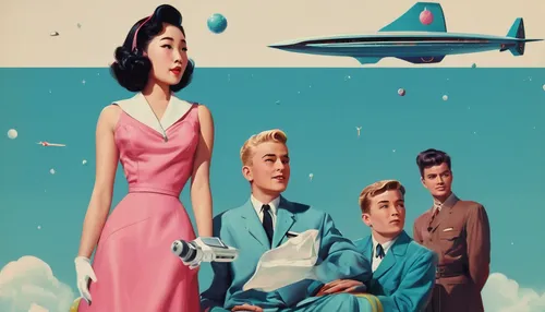 china southern airlines,atomic age,douglas aircraft company,flight attendant,stewardess,douglas dc-3,douglas dc-6,vintage asian,north korea kpw,pyongyang,douglas dc-4,japan airlines,vintage man and woman,vintage illustration,travel poster,airline,fifties,telegram,douglas dc-7,vintage wallpaper,Conceptual Art,Sci-Fi,Sci-Fi 29