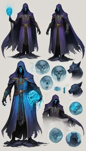 magus,undead warlock,grimm reaper,vax figure,dodge warlock,mage,argus,concept art,summoner,healing stone,gear shaper,cloak,paysandisia archon,magic grimoire,wizard,strix nebulosa,mertensia,magistrate,purpurite,specter,Unique,Design,Character Design