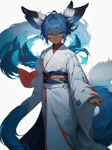 kitsune,anime character art