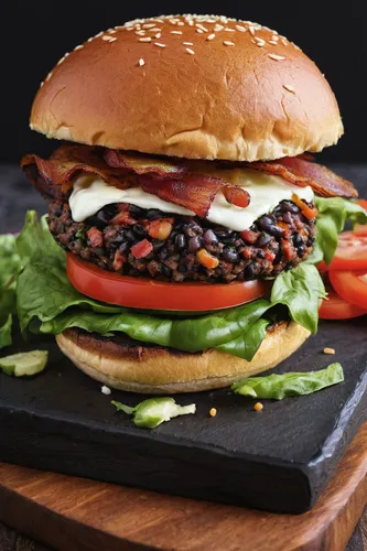 Black Bean and Bacon Burger,salmon burger,veggie burger,cemita,chicken burger,burger king premium burgers,gaisburger marsch,original chicken sandwich,burger king grilled chicken sandwiches,torta capre