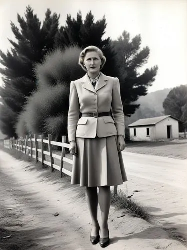 Eva Braun at the high fence in California.,a woman in a dress standing next to a fence,mitford,woman walking,koningin,13 august 1961,stateswoman,marylyn monroe - female