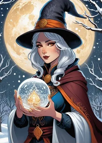 sorceresses,sorceress,celebration of witches,witch,wiccan,halloween witch,witches,halloween illustration,bewitching,witch's hat icon,samhain,mabon,magicienne,spellcasting,witchfinder,bewitch,the witch,merryweather,witching,spellcaster,Illustration,American Style,American Style 13