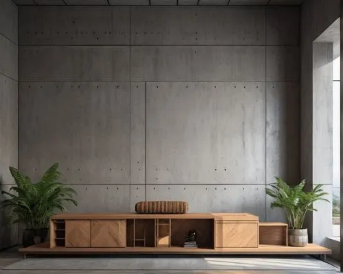 credenza,minotti,concrete background,concrete blocks,concrete,brutalism,midcentury,brutalist,concrete slabs,wooden mockup,sideboard,contemporary decor,associati,exposed concrete,modern minimalist lounge,modern decor,danish furniture,3d render,3d rendering,chipperfield,Photography,General,Realistic