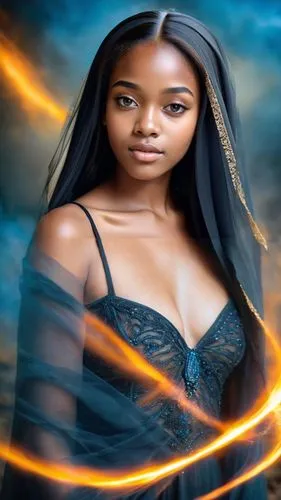 ororo,blackfire,fire background,mayhle,tituba,azealia