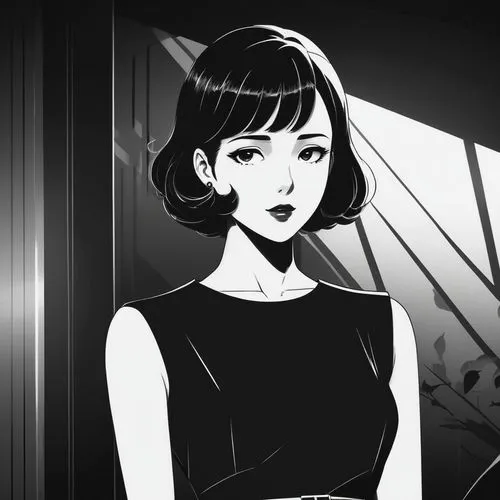 noir,art deco woman,mizuhara,takemi,art deco background,film noir,fujiko,soejima,suyin,comic style,rumiko,jurata,kawakami,monochrome,mikasuki,sumi,japanese woman,takiko,naruse,hiroko,Photography,Black and white photography,Black and White Photography 08