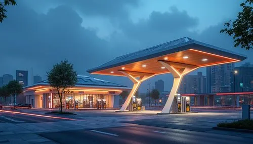 electric gas station,filling station,e-gas station,bus shelters,mvrdv,forecourts,petrol pump,gas station,forecourt,busstop,bus station,ecomstation,bus stop,eindhoven,heijn,zoetermeer,zentrum,lijn,nieuwegein,emmen,Photography,General,Realistic