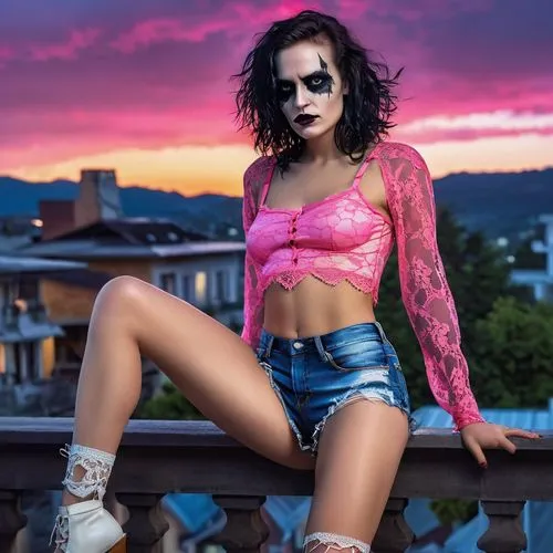 jasmine sky,hot pink,catrina calavera,sky rose,rockabella,catrina,bright pink,tie dye,pink dawn,neon body painting,pink beauty,neon makeup,wallis day,grunge,bella rosa,sofia,harley quinn,ipê-rosa,pink leather,santana,Photography,General,Realistic