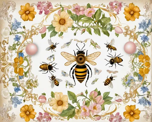 Compose a romantic poem describing the delicate beauty of bee eggs in a spring garden.,bee,bees,honeybee,honey bee,honey bees,honey bee home,queen bee,honeybees,drawing bee,bee honey,bee farm,beekeepi