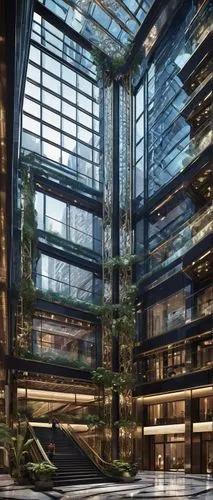 glass facade,glass building,difc,atriums,taikoo,glass facades,glass wall,atrium,abdali,sathorn,damac,bobst,oscorp,safdie,masdar,citicorp,titanum,arcology,structural glass,futuristic architecture,Art,Classical Oil Painting,Classical Oil Painting 37