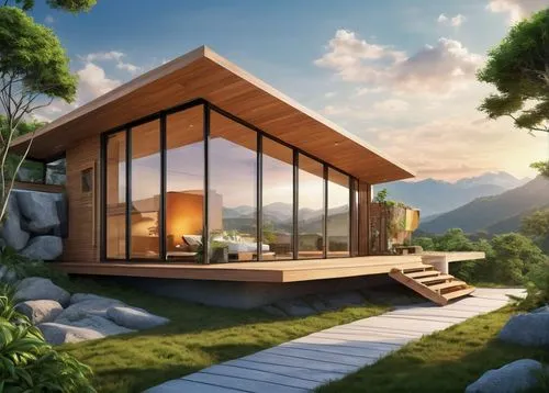 modern house,house in mountains,house in the mountains,the cabin in the mountains,house by the water,cubic house,home landscape,electrohome,prefab,snohetta,3d rendering,roof landscape,dunes house,modern architecture,smart home,luxury property,beautiful home,mid century house,wooden house,holiday villa,Unique,Design,Sticker