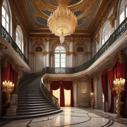 versailles,europe palace,royal interior,staircase,versaille,ritzau,neoclassical,grandeur,the royal palace,the palace,marble palace,entrance hall,hermitage,opulence,elysee,crown palace,palatial,palladianism,burgtheater,enfilade,Illustration,Paper based,Paper Based 05