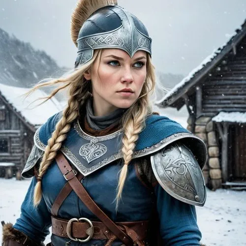 nordic,female warrior,viking,norse,vikings,warrior woman,scandinavian,winterblueher,nordic christmas,suit of the snow maiden,scandinavian style,bordafjordur,elsa,strong woman,strong women,icelanders,scandinavia,nordland,germanic tribes,aurora-falter,Conceptual Art,Fantasy,Fantasy 13