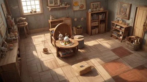 the little girl's room,wooden floor,sewing room,the kitchen,danish room,playing room,children's room,kitchen interior,study room,one room,kitchen,victorian kitchen,boy's room picture,miniature house,c