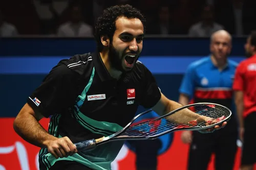 Egypt's Ramy Ashour went on to become world number one after winning the FISU World Championship Squash title ©Getty Images,para table tennis,badminton,table tennis,racquet sport,speed badminton,table