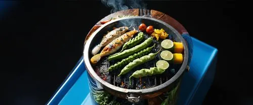 grilled vegetables,vegetable pan,nicoise,vegetable basket,brass chopsticks vegetables,snack vegetables