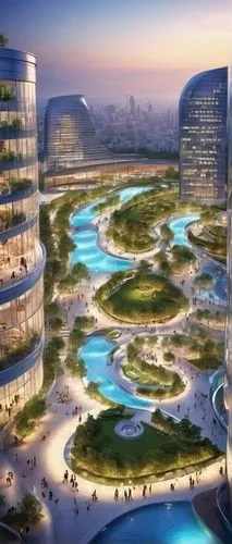 songdo,futuristic landscape,futuristic architecture,ecotopia,artificial islands,arcology,largest hotel in dubai,megaproject,damac,dubailand,feng shui golf course,interlace,diamond lagoon,suzhou,europan,saadiyat,hengqin,heart of love river in kaohsiung,changzhou,megaprojects,Illustration,Japanese style,Japanese Style 19