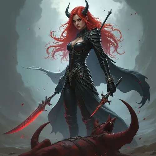 demona,huiraatira,irisa,darth talon,abaddon,bedevil,Illustration,Realistic Fantasy,Realistic Fantasy 01