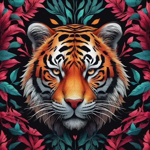 tiger,tigers,a tiger,tiger png,asian tiger,bengal tiger,royal tiger,tigerle,type royal tiger,siberian tiger,king of the jungle,tropical animals,tiger head,bengal,seamless pattern,fauna,animalia,jaguar,sumatran tiger,wild life,Illustration,Realistic Fantasy,Realistic Fantasy 17