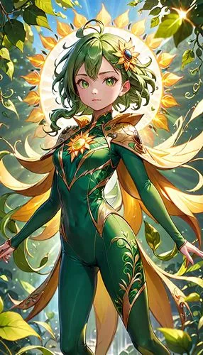 dryad,lily of the field,flora,lilly of the valley,anahata,fae,laurel wreath,celestial chrysanthemum,lilies of the valley,azalea,tiki,forest clover,natura,flower fairy,ashitaba,incarnate clover,patrol,sword lily,alibaba,spring leaf background,Anime,Anime,General