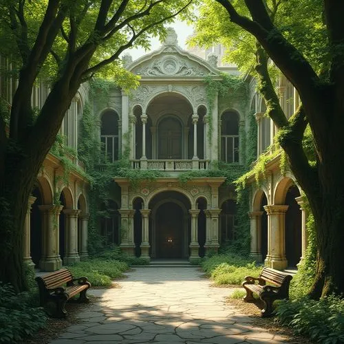 house in the forest,forest house,dandelion hall,yoshikuni,hall of the fallen,palaces,tiergarten,waldgraves,arbor,green garden,violet evergarden,forest chapel,sylvania,uzak,verdant,deltora,mirogoj,hohenheim,kinkade,deruta,Photography,General,Realistic