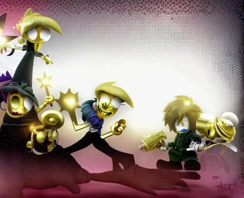 keyblade,rayman,garo,goldlion,gold and purple,chaotix