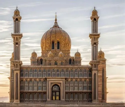 a large ornate building with columns and dome top,al nahyan grand mosque,hassan 2 mosque,abu dhabi mosque,sharjah,sultan qaboos grand mosque,the hassan ii mosque,king abdullah i mosque,islamic archite