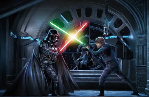 cg artwork,lightsaber,dark side,darth vader,confrontation,duel,starwars,rots,star wars,sword fighting,dance of death,tie fighter,laser sword,chalk drawing,vader,force,darth wader,jedi,battling ropes,court of justice