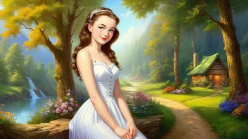 fantasy picture,margaery,fairy tale character,landscape background,sylphide,girl in a long dress,celtic woman,faerie,tuatha,fantasy art,faires,fairyland,sylphides,springtime background,spring background,aerith,fairy queen,forest background,faery,ninfa