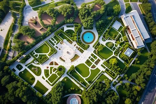 skolkovo,technopark,sanatoriums,aerial view,urban park,view from above,Photography,General,Realistic