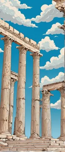 acropolis,parthenon,akropolis,erechtheion,the parthenon,greek temple,doric columns,hellas,temple of hercules,temple of poseidon,erechtheus,pillars,herakleion,columns,propylaea,hellenic,roman columns,panathenaic,paestum,athens,Unique,Design,Sticker