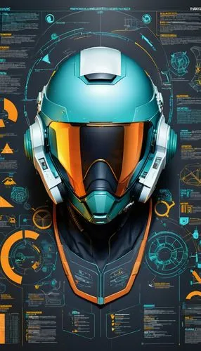 vector,vector graphic,vector infographic,helmet,vector illustration,teal and orange,Unique,Design,Infographics