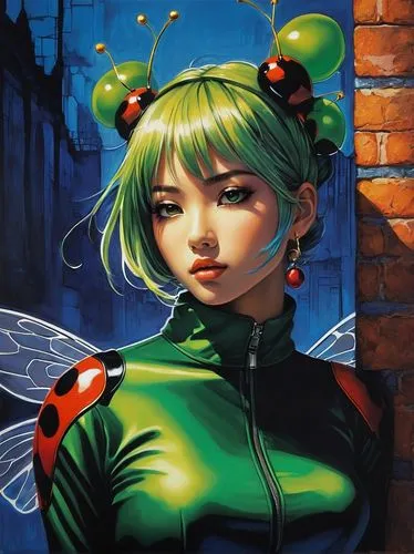 namorita,midori,sonika,saria,mesmero,amami,Illustration,Paper based,Paper Based 18