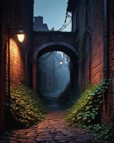 alleyway,alley,alleyways,ruelle,old linden alley,narrow street,alleys,medieval street,sidestreet,world digital painting,hollow way,alleycat,passage,narrowness,blind alley,passageway,cartoon video game background,bolthole,the cobbled streets,cobblestone,Illustration,Abstract Fantasy,Abstract Fantasy 06