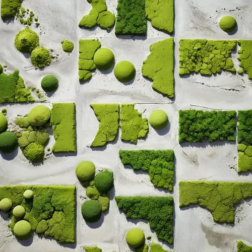 Experiment with organic alternatives to traditional concrete, such as "algaecrete" made from algae and food waste.
Use these materials for paving, flooring, and outdoor structures,algae,green algae,wa