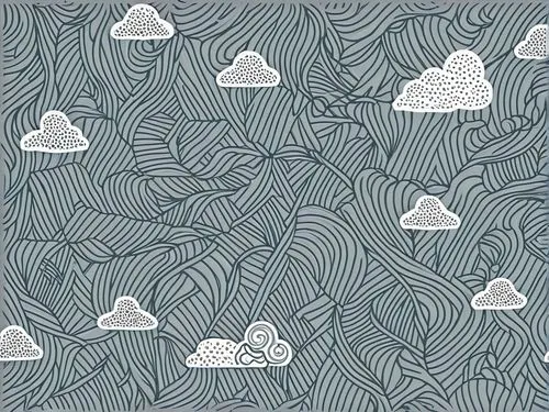 a white and blue pattern with leaves on it,mermaid scales background,zigzag background,paper clouds,umbrella pattern,background pattern,vector pattern,Illustration,Black and White,Black and White 04