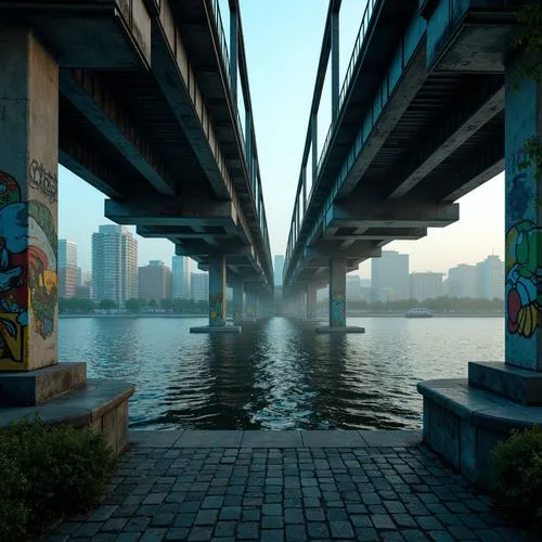 under the bridge,underpass,underpasses,bridge piers,urban landscape,waterfronts,overbridge,waterscape,waterway,waterweg,han river,under the moscow city,rotterdamsche,walkway,kallang,khlong,overbridges,highway bridge,riversides,brug