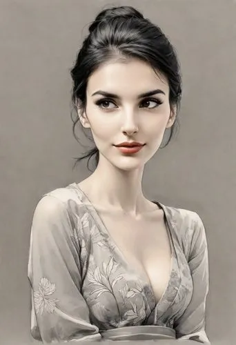 Sitting on a chair, not much too on her body.,mannikin,white lady,female model,khnopff,female doll,young woman,behenna,dilek,negin,vishneva,digital painting,sevda,pale,a charming woman,beautiful model