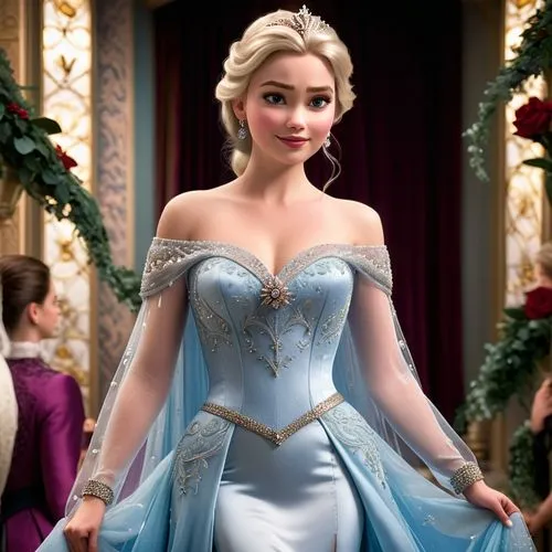 Walt Disney Pictures

Frozen ( Kinofilm CGI serie )

Königin Elsa ( Frozen )

Sie geht elegant die treppenstufen zum Königlichem Ballsaal hinunter
Das Kleid ist an ein paar stellen transparent,elsa,th