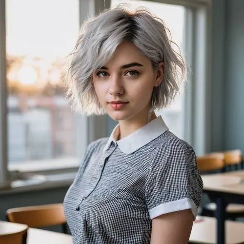 pixie-bob,silver,gray color,pixie cut,dahlia white-green,silver blue,silver fox,grey,grey background,blue hair,glacier gray,poppy seed,short blond hair,pixie,cotton top,wallis day,smart look,denim,pale,natural color,Photography,Documentary Photography,Documentary Photography 18