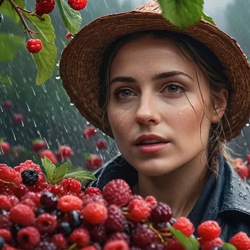 bowl of fruit in rain,ireland berries,red berries,fruit picking,lingonberries,cherries,rowanberries,wild strawberries,in the rain,berries,ripe berries,cherry orchard,ripe rose hips,johannsi berries,bunches of rowan,wild cherry,rosita,rowan berries,sweet cherries,laurel cherry,Photography,General,Natural