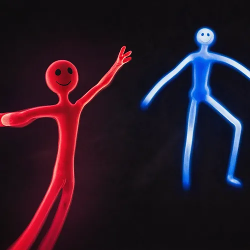 3d stickman,character animation,stick figure,visual effect lighting,drawing with light,gymnast stick man,light drawing,neon human resources,stick people,stickman,stick person,stick people children,neon body painting,animation,human evolution,physical distance,paper clip art,red and blue,plug-in figures,play figures,Photography,Artistic Photography,Artistic Photography 04